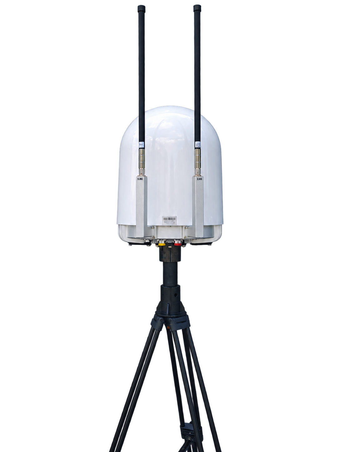 Front view of DR200-A with antennas and visible tripod support